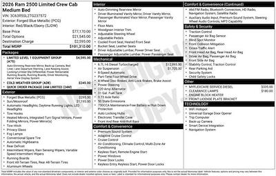 New 2026 Ram 2500 Limited Crew Cab for sale #O6T237572 - photo 2