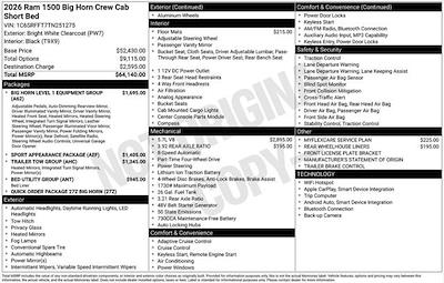 New 2026 Ram 1500 Lone Star Crew Cab for sale #O6T251275 - photo 2