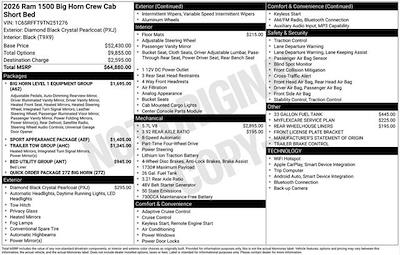 New 2026 Ram 1500 Lone Star Crew Cab for sale #O6T251276 - photo 2