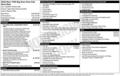 New 2026 Ram 1500 Lone Star Crew Cab for sale #O6T261044 - photo 2