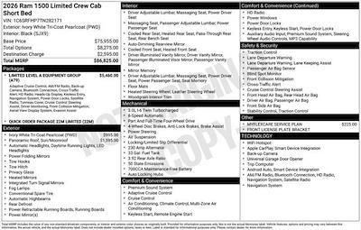 New 2026 Ram 1500 Limited Crew Cab for sale #O6T282171 - photo 2