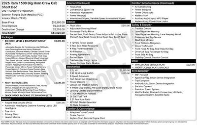 New 2026 Ram 1500 Lone Star Crew Cab for sale #O6T288501 - photo 2
