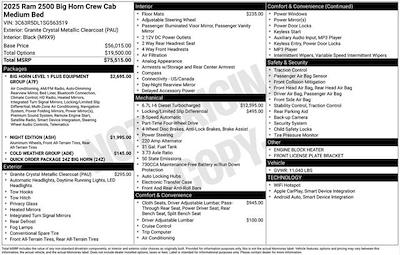 New 2025 Ram 2500 Big Horn Crew Cab 4x4 Pickup for sale #Y5T563519 - photo 2