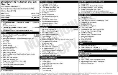 New 2026 Ram 1500 Tradesman Crew Cab 4x4 Pickup for sale #Y6T165167 - photo 2