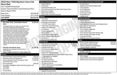 New 2026 Ram 1500 Big Horn Crew Cab 4x4 Pickup for sale #Y6T225327 - photo 2