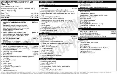 New 2026 Ram 1500 Laramie Crew Cab 4x4 Pickup for sale #Y6T239111 - photo 2