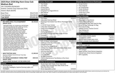 New 2025 Ram 2500 Big Horn Crew Cab 4x4 Pickup for sale #J4766 - photo 1