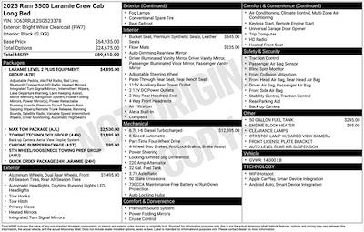 New 2025 Ram 3500 Laramie Crew Cab 4x4 DRW Pickup for sale #J4769 - photo 1