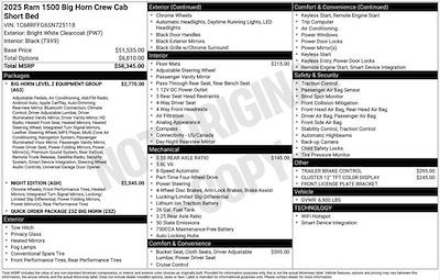New 2025 Ram 1500 Big Horn Crew Cab 4x4 Pickup for sale #J4893 - photo 1