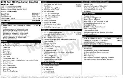 New 2026 Ram 2500 Warlock Crew Cab for sale #J5240 - photo 1