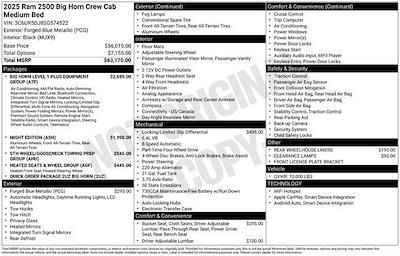 New 2025 Ram 2500 Big Horn Crew Cab 4x4 Pickup for sale #TC1517 - photo 2