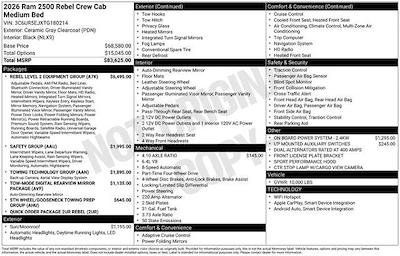 New 2026 Ram 2500 Rebel Crew Cab for sale #TC1559 - photo 1