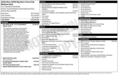 New 2026 Ram 2500 Big Horn Crew Cab for sale #26769 - photo 2