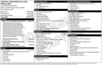 New 2026 Ram 2500 Rebel Crew Cab for sale #352971 - photo 2