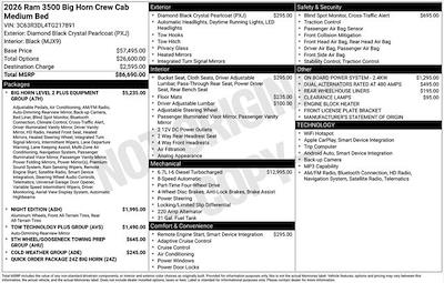 New 2026 Ram 3500 Big Horn Crew Cab for sale #C36091 - photo 2