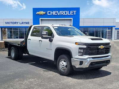 New 2025 Chevrolet Silverado 3500 Work Truck Crew Cab 4WD 9' 4" CM Truck Beds Steel Flatbed Truck with Gooseneck Hitch for sale #S25359 - photo 1