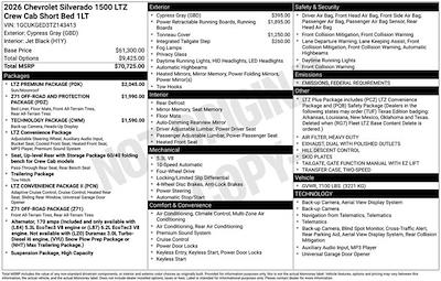 2026 Chevrolet Silverado 1500 Crew Cab 4WD Pickup for sale #26T251 - photo 2
