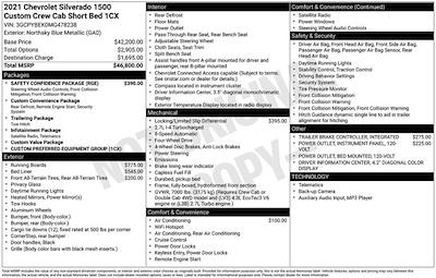 Used 2021 Chevrolet Silverado 1500 Custom Crew Cab for sale #26T288A - photo 2