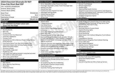 Used 2024 Chevrolet Silverado EV RST Crew Cab for sale #C22115 - photo 1