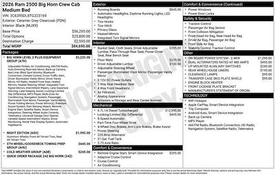 New 2026 Ram 2500 Big Horn Crew Cab for sale #NR603 - photo 1
