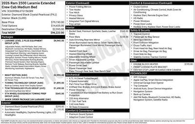 New 2026 Ram 2500 Laramie Mega Cab for sale #NR609T - photo 1