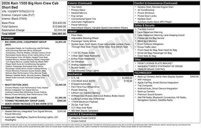 New 2026 Ram 1500 Big Horn Crew Cab for sale #NR633 - photo 1