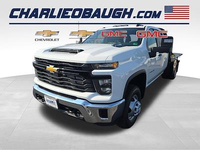 New 2025 Chevrolet Silverado 3500 Work Truck Crew Cab 4WD 9' 4" CM Truck Beds Steel Flatbed Truck with Gooseneck Hitch for sale #25WC132 - photo 1
