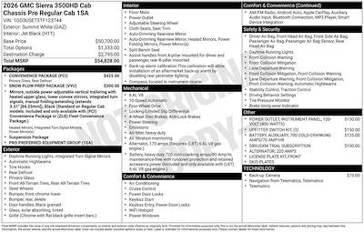 New 2026 GMC Sierra 3500 Regular Cab 60 CA Cab Chassis for sale #C26177 - photo 1
