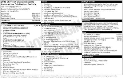 New 2025 Chevrolet Silverado 2500 Custom Crew Cab for sale #254503 - photo 2