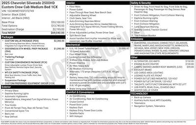 New 2025 Chevrolet Silverado 2500 Custom Crew Cab for sale #254519 - photo 2