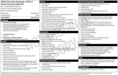 2026 Chevrolet Silverado 1500 Crew Cab 4WD Pickup for sale #264283 - photo 1