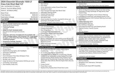 New 2026 Chevrolet Silverado 1500 LT Crew Cab for sale #264572 - photo 2