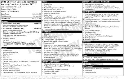 2026 Chevrolet Silverado 1500 Crew Cab 4WD Pickup for sale #264877 - photo 1
