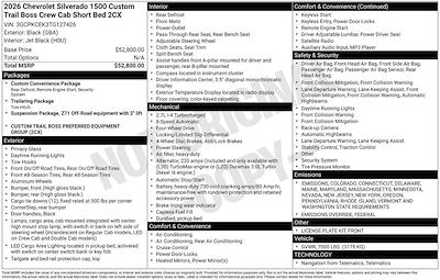 New 2026 Chevrolet Silverado 1500 Custom Crew Cab 4WD Pickup for sale #265034 - photo 2