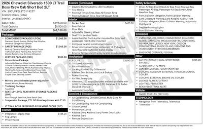 New 2026 Chevrolet Silverado 1500 LT Crew Cab 4WD Pickup for sale #265043 - photo 2