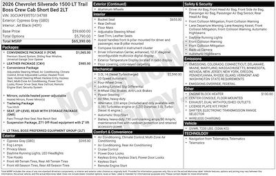 New 2026 Chevrolet Silverado 1500 LT Crew Cab 4WD Pickup for sale #265046 - photo 2