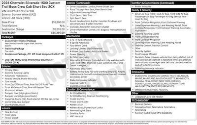 New 2026 Chevrolet Silverado 1500 Custom Crew Cab for sale #265051 - photo 2