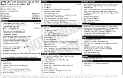 New 2026 Chevrolet Silverado 1500 LT Crew Cab 4WD Pickup for sale #265083 - photo 2