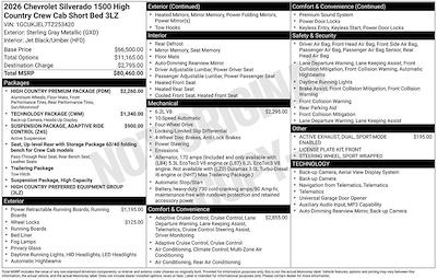 New 2026 Chevrolet Silverado 1500 High Country Crew Cab for sale #265708 - photo 2