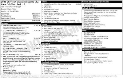 New 2026 Chevrolet Silverado 2500 LTZ Crew Cab for sale #265718 - photo 2