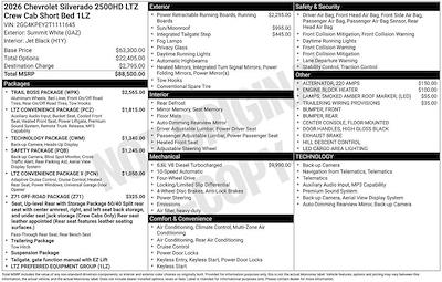 New 2026 Chevrolet Silverado 2500 LTZ Crew Cab for sale #265802 - photo 2