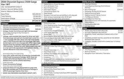 New 2026 Chevrolet Express 2500 Empty Cargo Van for sale #267061 - photo 2