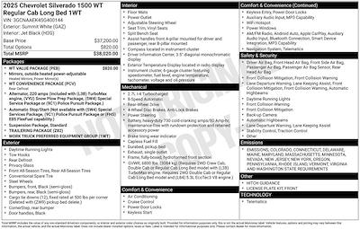 New 2025 Chevrolet Silverado 1500 Work Truck Regular Cab Pickup for sale #CN54239 - photo 2
