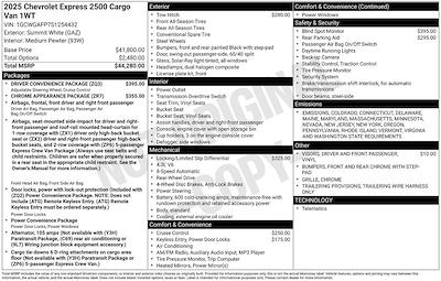 New 2025 Chevrolet Express 2500 Empty Cargo Van for sale #CN55040 - photo 2