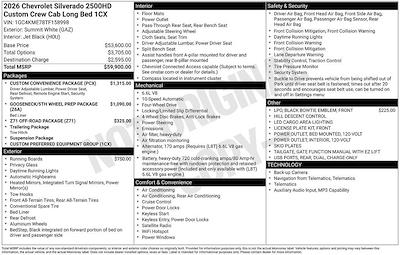 2026 Chevrolet Silverado 2500 Crew Cab SRW 4WD Pickup for sale #CN64808 - photo 2