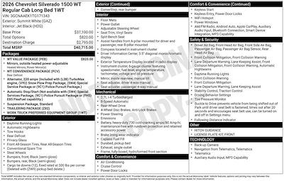 New 2026 Chevrolet Silverado 1500 Work Truck Regular Cab for sale #CN65803 - photo 2