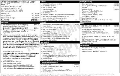 New 2026 Chevrolet Express 2500 Empty Cargo Van for sale #CN66186 - photo 2