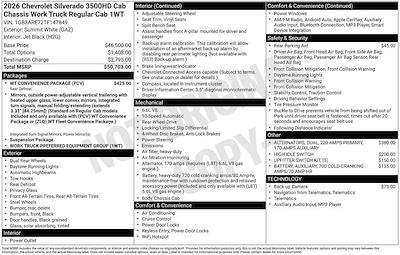 New 2026 Chevrolet Silverado 3500 Regular Cab Cab Chassis for sale #CN66242 - photo 2
