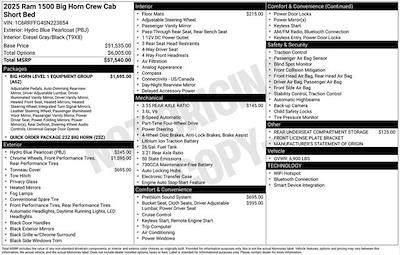 New 2025 Ram 1500 Big Horn Crew Cab 4x4 Pickup for sale #CA3699 - photo 2
