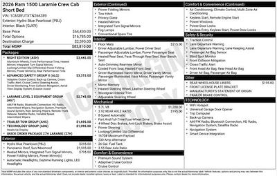 New 2026 Ram 1500 Laramie Crew Cab for sale #CC3768 - photo 1